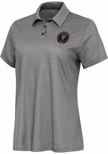 Antigua Inter Miami CF Womens White Rings Short Sleeve Polo Shirt