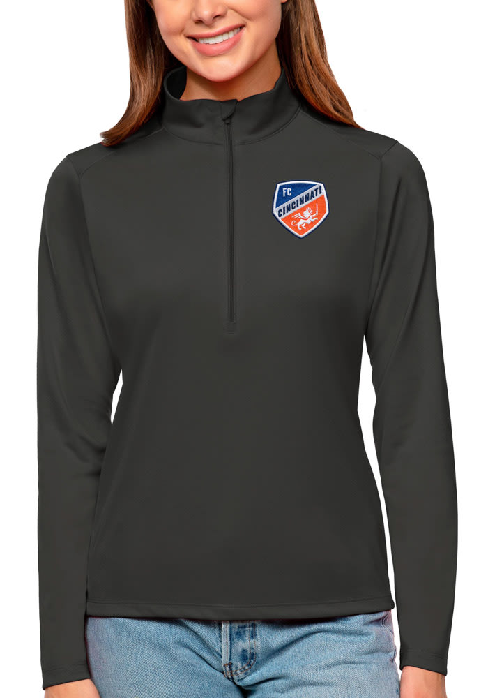 Antigua FC Cincinnati Womens Tribute Qtr Zip Pullover