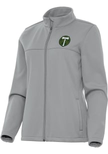 Antigua Portland Timbers Womens Grey Links Light Weight Jacket