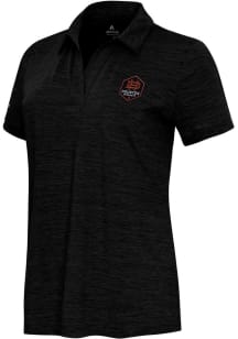 Antigua Houston Dynamo Womens Black Layout Short Sleeve Polo Shirt