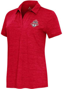 Antigua Toronto FC Womens Red Layout Short Sleeve Polo Shirt