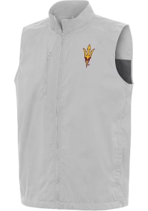 Antigua Arizona State Sun Devils Mens Grey Brisk Sleeveless Jacket