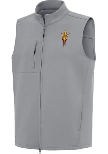 Antigua Arizona State Sun Devils Mens Grey Demand Sleeveless Jacket