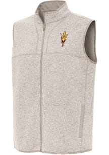 Antigua Arizona State Sun Devils Mens Oatmeal Fortune Sleeveless Jacket