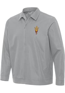 Antigua Arizona State Sun Devils Mens Grey Pivot Light Weight Jacket