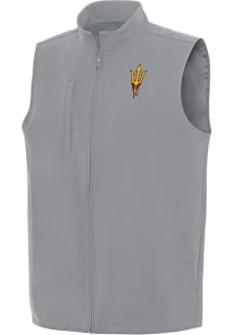 Antigua Arizona State Sun Devils Mens Grey Regard Sleeveless Jacket