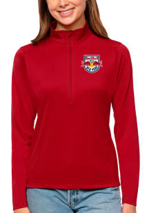 Antigua NY Red Bulls Womens Red Tribute 1/4 Zip Pullover