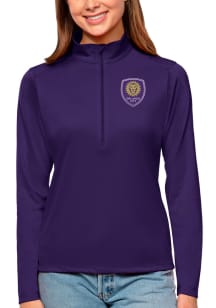Antigua Orlando City Soccer Club Womens Purple Tribute 1/4 Zip Pullover