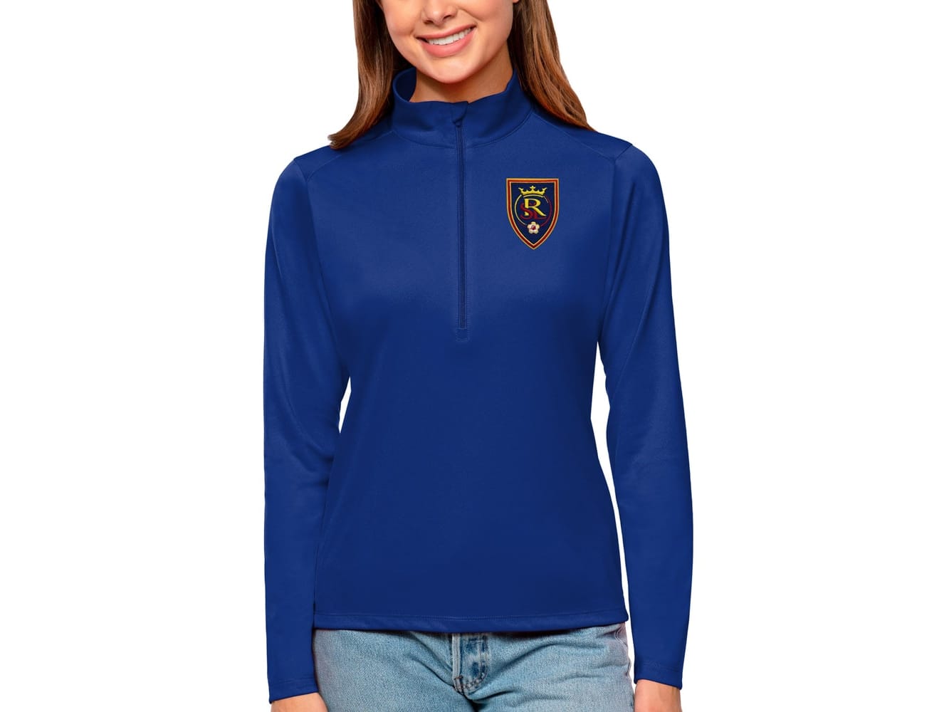 Warriors Women Supporters Women's Dark Navy Quest 2 1/4 Z Fleece