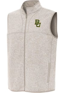 Antigua Baylor Bears Mens Oatmeal Fortune Sleeveless Jacket
