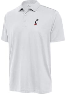 Mens Cincinnati Bearcats White Antigua Ellipse Short Sleeve Polo Shirt