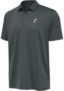 Mens Cincinnati Bearcats Grey Antigua Ellipse Short Sleeve Polo Shirt