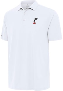 Mens Cincinnati Bearcats White Antigua Era Short Sleeve Polo Shirt