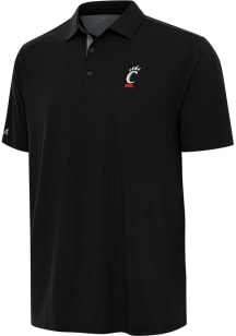 Mens Cincinnati Bearcats Black Antigua Era Short Sleeve Polo Shirt