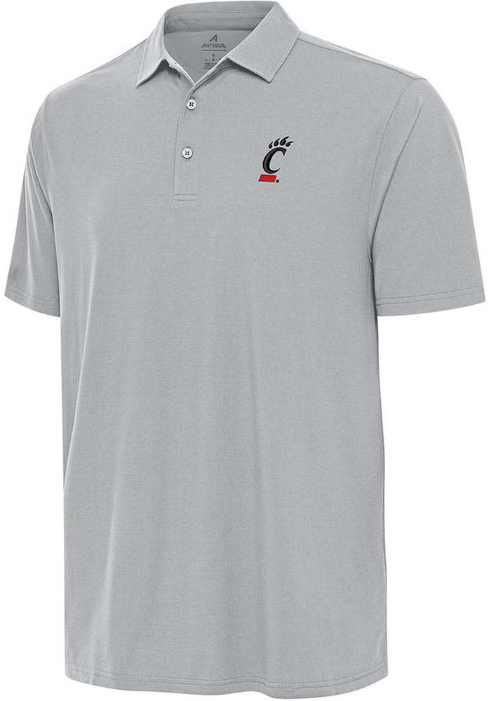 Antigua Cincinnati Bearcats Mens Grey Era Short Sleeve Polo