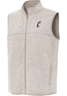 Mens Cincinnati Bearcats Oatmeal Antigua Fortune Vest