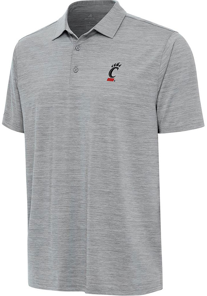 Antigua Cincinnati Bearcats Mens Grey Layout Short Sleeve Polo