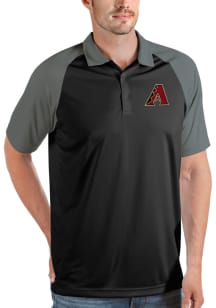 Antigua Arizona Diamondbacks Mens Black Nova Short Sleeve Polo