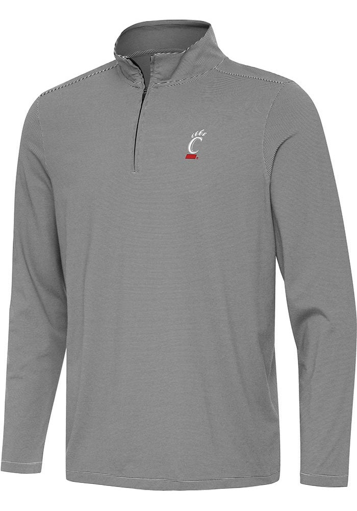 Antigua Cincinnati Bearcats Mens Black Twine Long Sleeve 1/4 Zip Pullover