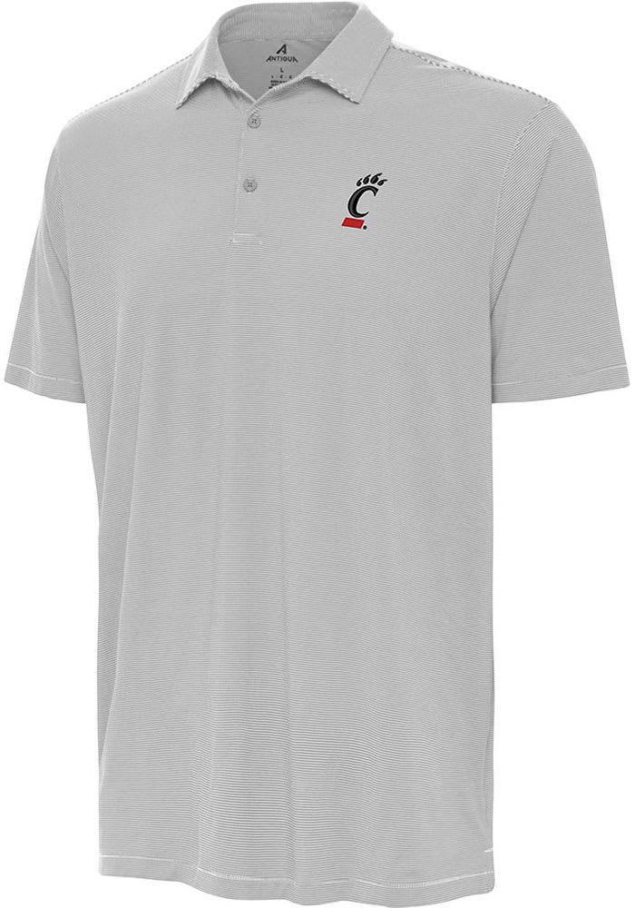 Antigua Cincinnati Bearcats Mens Grey Twine Short Sleeve Polo