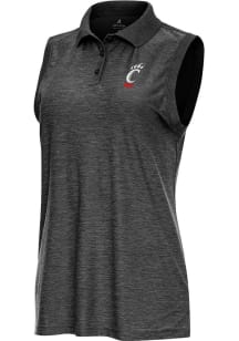 Womens Cincinnati Bearcats Black Antigua Recap Polo Shirt