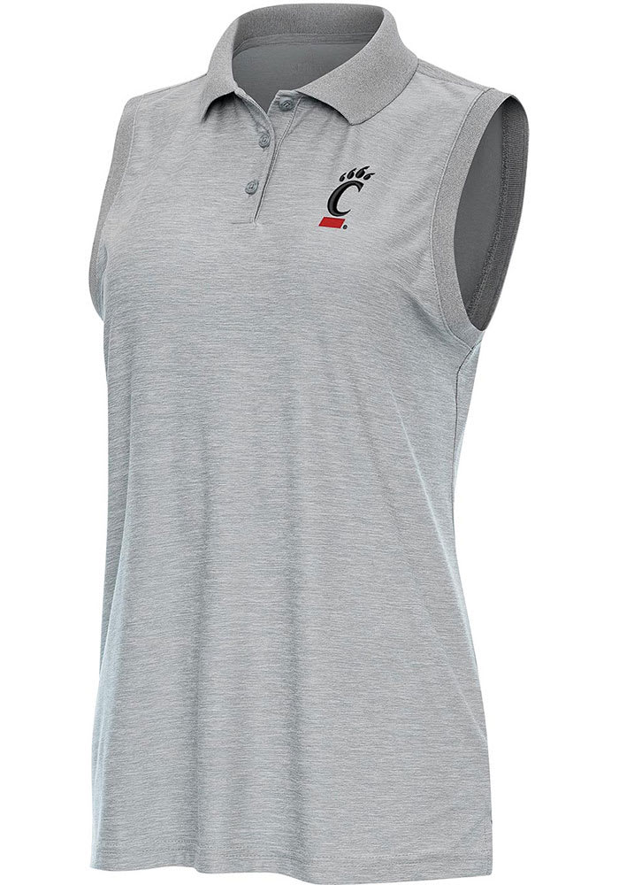 Antigua Cincinnati Bearcats Womens Grey Recap Polo Shirt