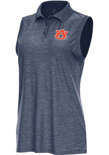 Antigua Auburn Tigers Womens Navy Blue Recap Polo Shirt