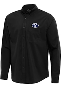 Antigua BYU Cougars Mens Black Flight Long Sleeve Dress Shirt