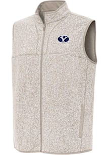 Antigua BYU Cougars Mens Oatmeal Fortune Sleeveless Jacket