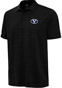 Antigua BYU Cougars Mens Black Layout Short Sleeve Polo