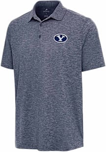 Antigua BYU Cougars Mens Navy Blue Par 3 Short Sleeve Polo