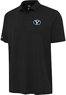 Antigua BYU Cougars Mens Black Reprocess Recycled Short Sleeve Polo