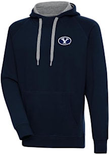 Antigua BYU Cougars Mens Navy Blue Victory Long Sleeve Hoodie