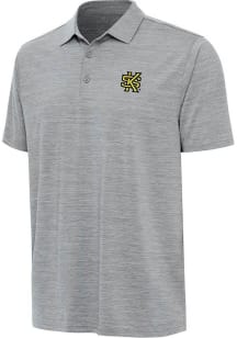 Antigua Kennesaw State Owls Mens Grey Scheme Short Sleeve Polo