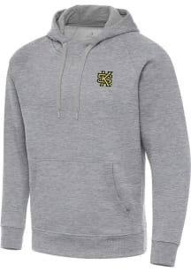 Antigua Kennesaw State Owls Mens Grey Victory Long Sleeve Hoodie