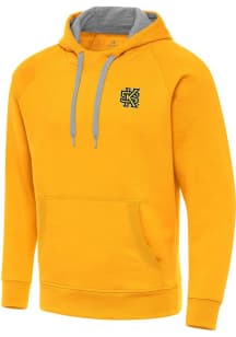 Antigua Kennesaw State Owls Mens Gold Victory Long Sleeve Hoodie