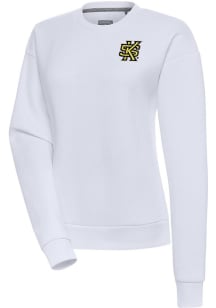 Antigua Kennesaw State Owls Womens White Victory Crew Sweatshirt