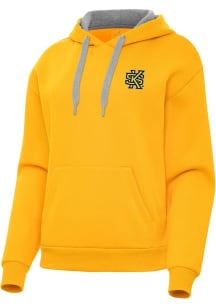 Antigua Kennesaw State Owls Womens Gold Victory Hooded Sweatshirt