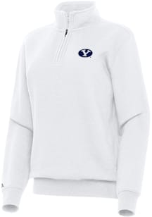 Antigua BYU Cougars Womens White Victory Qtr Zip