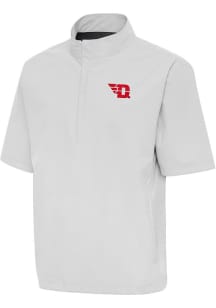 Antigua Dayton Flyers Mens Grey Brisk Short Sleeve Jacket