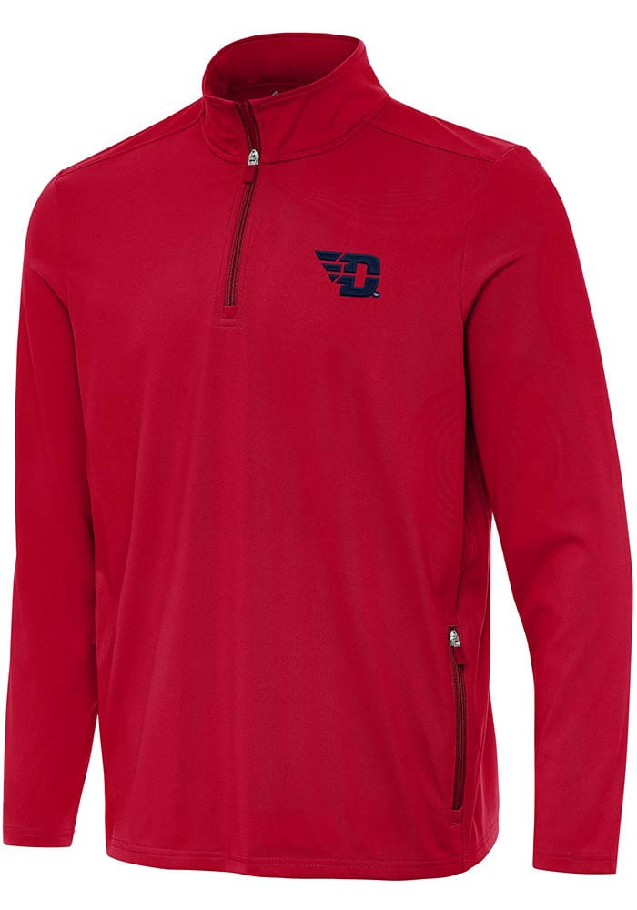 Antigua Dayton Flyers Mens Perilous Long Sleeve Qtr Zip Pullover