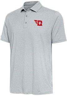 Antigua Dayton Flyers Mens Grey Scheme Short Sleeve Polo