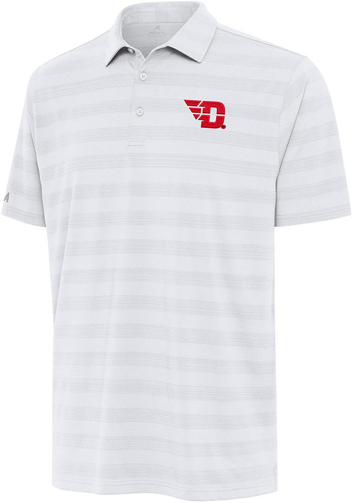 Antigua Dayton Flyers Mens Tunnel Short Sleeve Polo