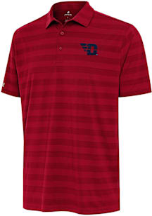 Antigua Dayton Flyers Mens Red Tunnel Short Sleeve Polo