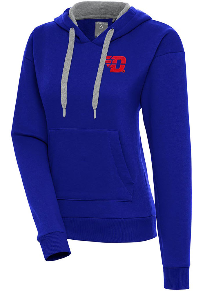 Antigua Dayton Flyers Womens Blue Victory Hooded Sweatshirt