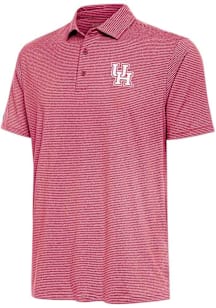 Antigua Houston Cougars Mens Red Scheme Short Sleeve Polo