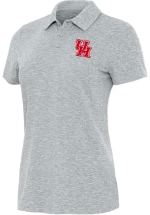 Antigua Houston Cougars Womens Grey Matter Short Sleeve Polo Shirt