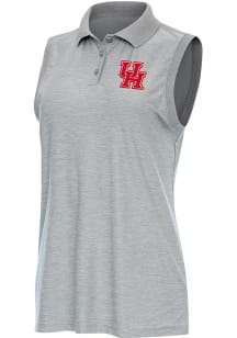 Antigua Houston Cougars Womens Grey Recap Polo Shirt