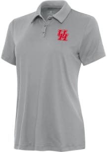 Antigua Houston Cougars Womens Grey Reprocess Recycled Short Sleeve Polo Shirt