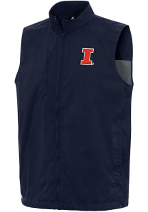 Mens Illinois Fighting Illini Navy Blue Antigua Brisk Vest